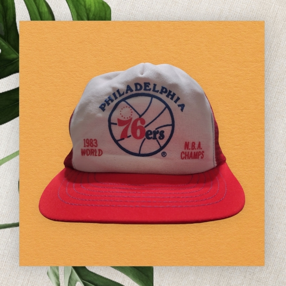 VTG 76ERS TRUCKER HAT